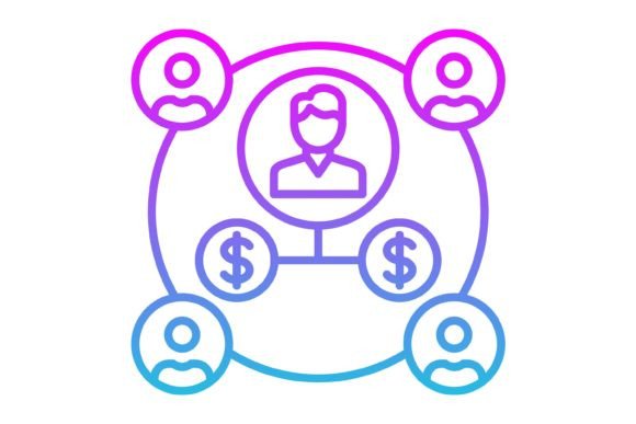 Affiliate Marketing Line Gradient Icon: Your Modern Design Toolkit