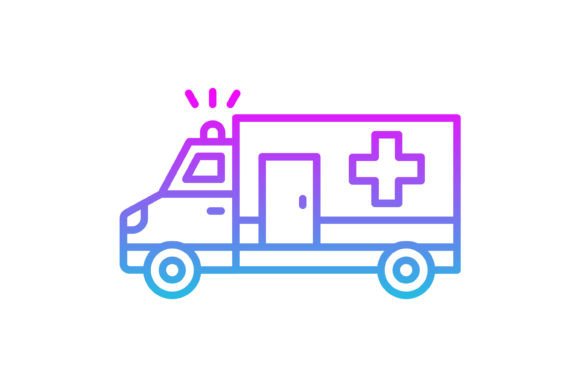 Ambulance Line Gradient Icon: Your Go-To Design Asset