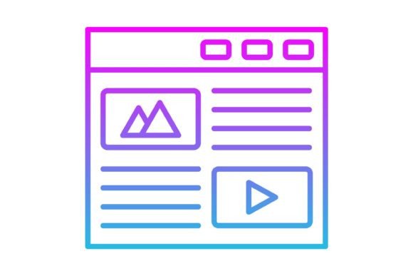 Blog Line Gradient Icon: A Modern Visual Asset for Every Platform