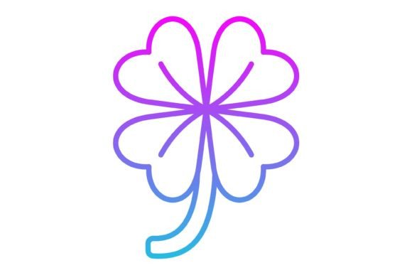 Clover Line Gradient Icon: Your Design Toolkit for Visual Clarity