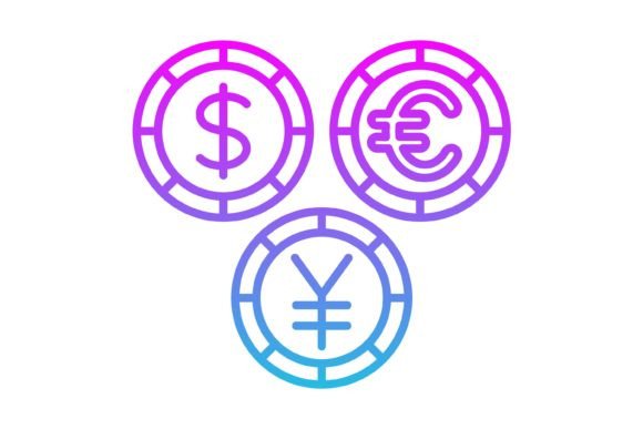 Currencies Line Gradient Icon: A Designer's Toolkit for Financial Branding