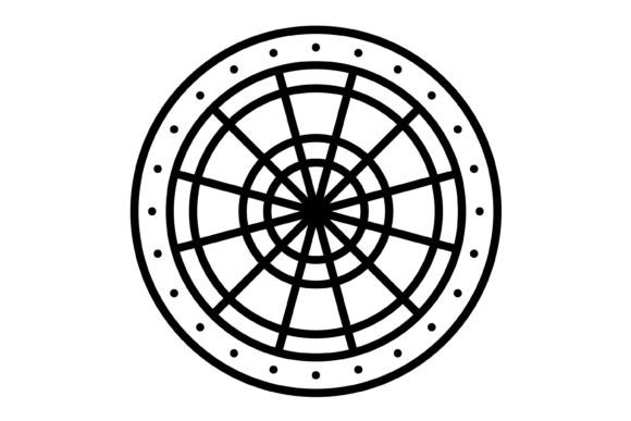 Dart Board Outline Icon: Versatile Design Asset