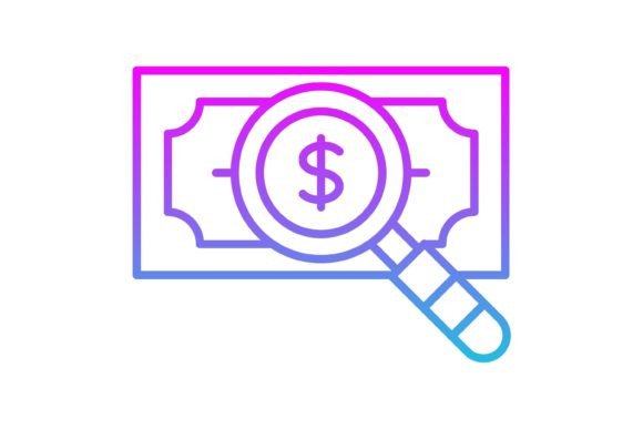Designing with Clarity: The Loupe Money Line Gradient Icon