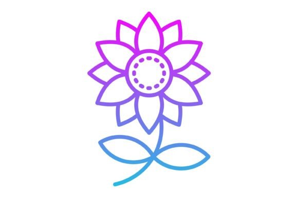Designing with Sunshine: The Sunflower Line Gradient Icon