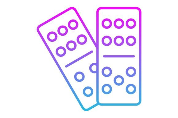 Domino Line Gradient Icon: Your New Favorite Design Asset