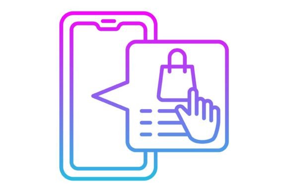 Elevate Your Digital Presence with the Online Order Line Gradient Icon