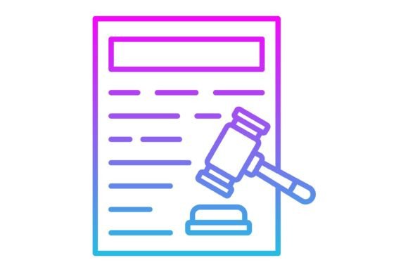 Legal Document Line Gradient Icon: A Modern Tool for Design