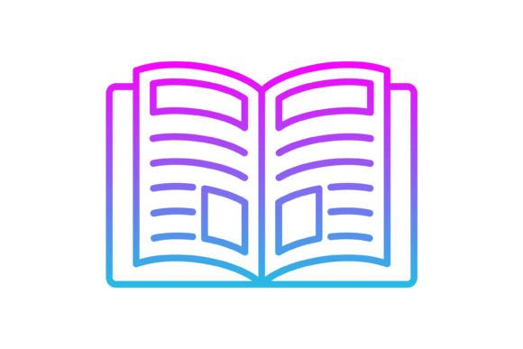Magazine Line Gradient Icon: A Modern Icon Set for Creative Projects