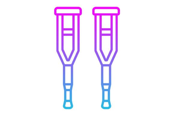 Mastering the Crutches Line Gradient Icon for Modern Design
