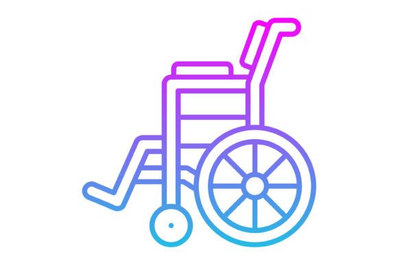 Modernizing Accessibility with the Wheel Chair Line Gradient Icon
