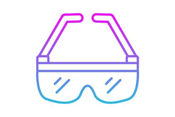 Safety Glasses Line Gradient Icon: A Modern Design Essential