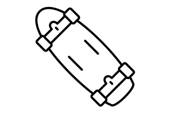 Skateboard Outline Icon: A Versatile Asset for Modern Projects