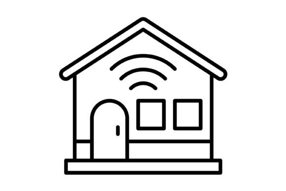 Smart House Outline Icon: Modernizing Digital Design