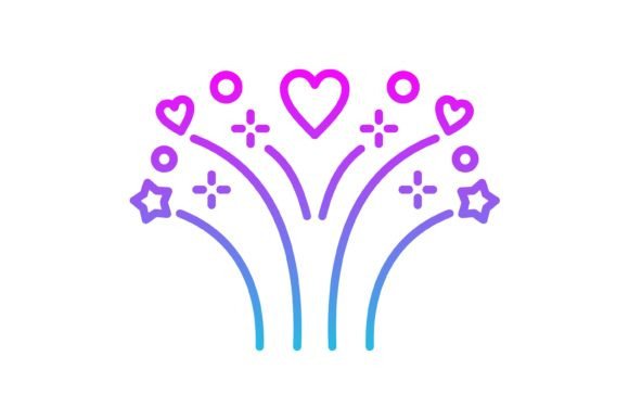 Spark Your Visuals: Using Fireworks Line Gradient Icons