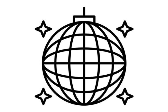 The Disco Ball Outline Icon: A Sparkle for Every Project