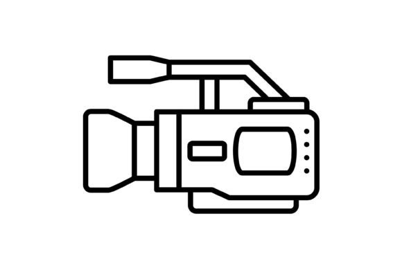 Video Camera Outline Icon: A Clean Asset for Digital and Print