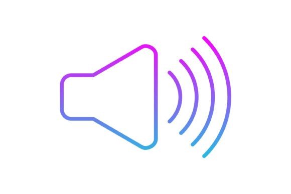 Volume Line Gradient Icon: A Modern Asset for Digital and Print