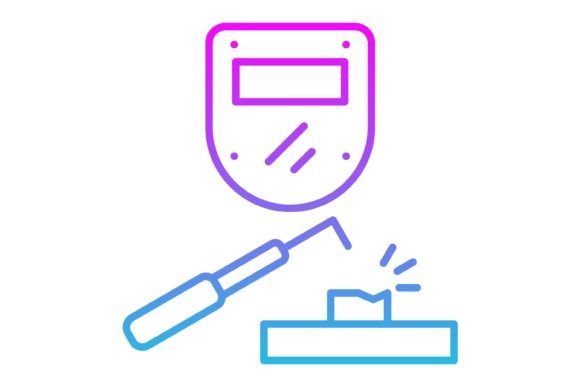 Welding Line Gradient Icon: Modern Visuals for Any Project